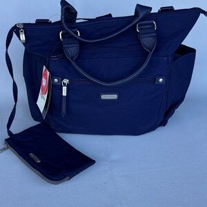 Baggallini Navy Blue Women's Convertible Backpack Tote Bag